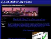 Tablet Screenshot of mallettelectric.com
